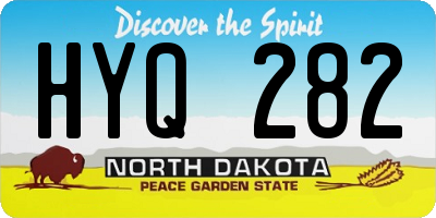 ND license plate HYQ282