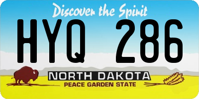 ND license plate HYQ286