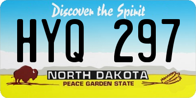 ND license plate HYQ297