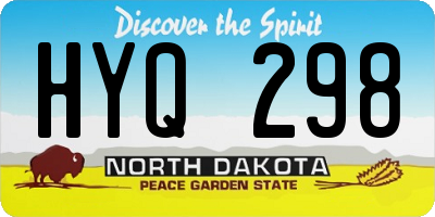ND license plate HYQ298
