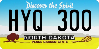 ND license plate HYQ300