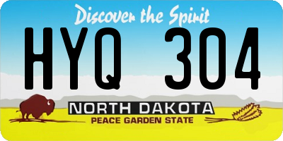 ND license plate HYQ304