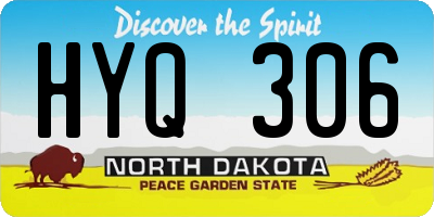 ND license plate HYQ306
