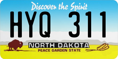 ND license plate HYQ311