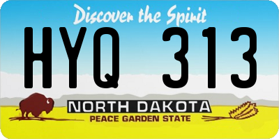 ND license plate HYQ313