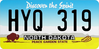 ND license plate HYQ319