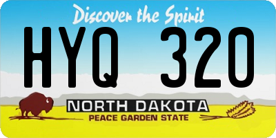 ND license plate HYQ320