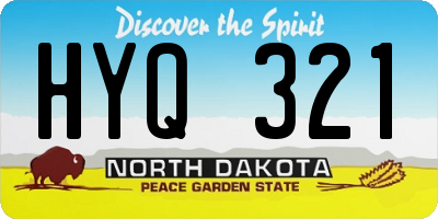 ND license plate HYQ321