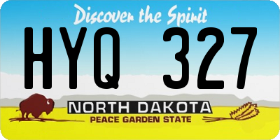 ND license plate HYQ327