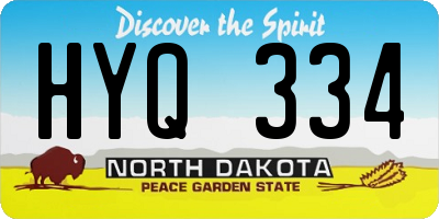ND license plate HYQ334