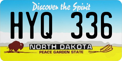 ND license plate HYQ336