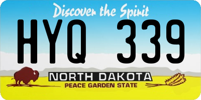 ND license plate HYQ339