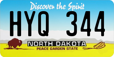 ND license plate HYQ344