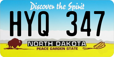 ND license plate HYQ347
