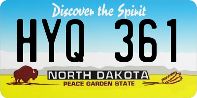 ND license plate HYQ361
