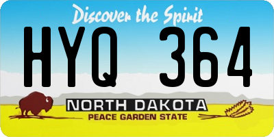 ND license plate HYQ364