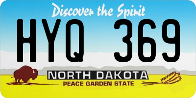 ND license plate HYQ369