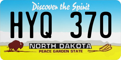ND license plate HYQ370