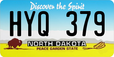 ND license plate HYQ379