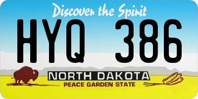 ND license plate HYQ386