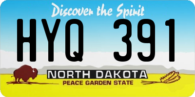 ND license plate HYQ391
