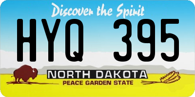 ND license plate HYQ395
