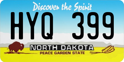 ND license plate HYQ399