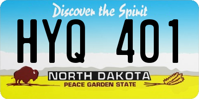 ND license plate HYQ401