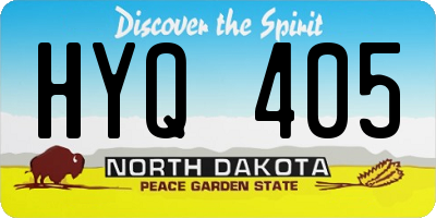 ND license plate HYQ405