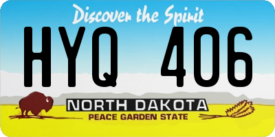 ND license plate HYQ406