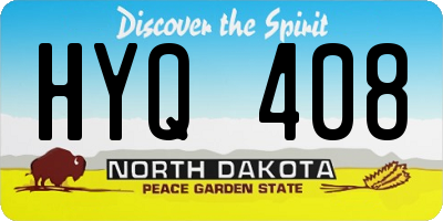 ND license plate HYQ408