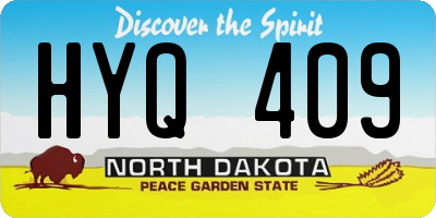 ND license plate HYQ409