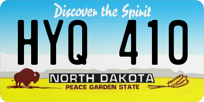 ND license plate HYQ410