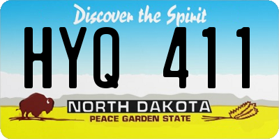 ND license plate HYQ411