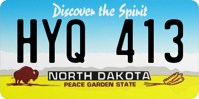 ND license plate HYQ413