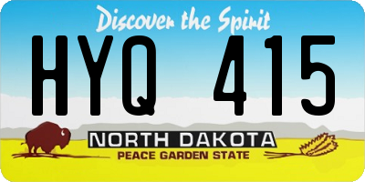 ND license plate HYQ415