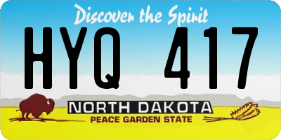 ND license plate HYQ417
