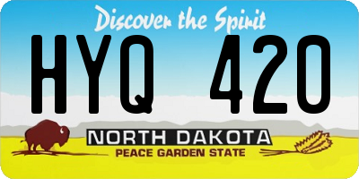 ND license plate HYQ420