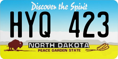 ND license plate HYQ423