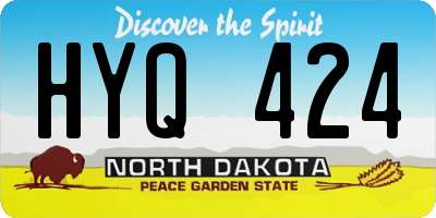 ND license plate HYQ424