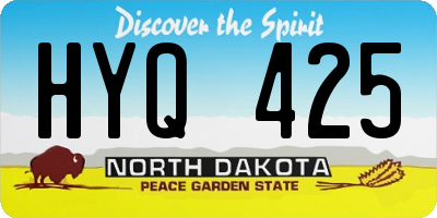 ND license plate HYQ425