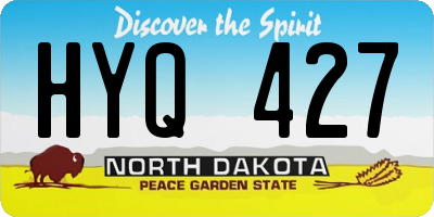ND license plate HYQ427