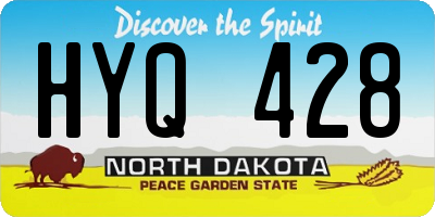 ND license plate HYQ428