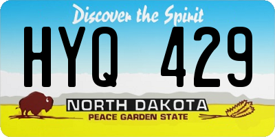 ND license plate HYQ429