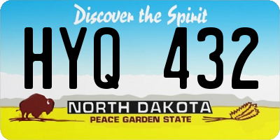 ND license plate HYQ432
