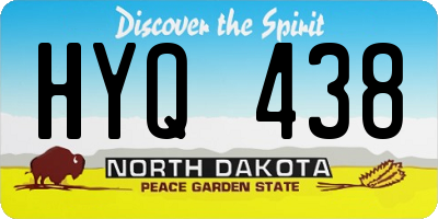 ND license plate HYQ438