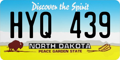 ND license plate HYQ439