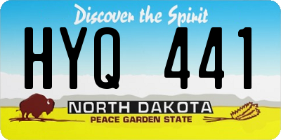 ND license plate HYQ441