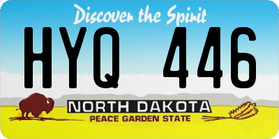 ND license plate HYQ446