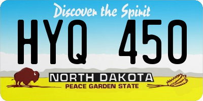 ND license plate HYQ450